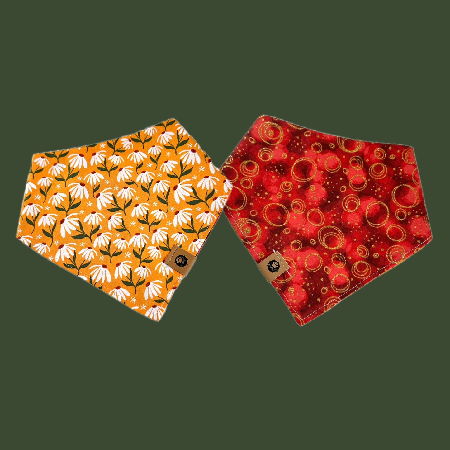 Fiery Daisies Reversible Bandana