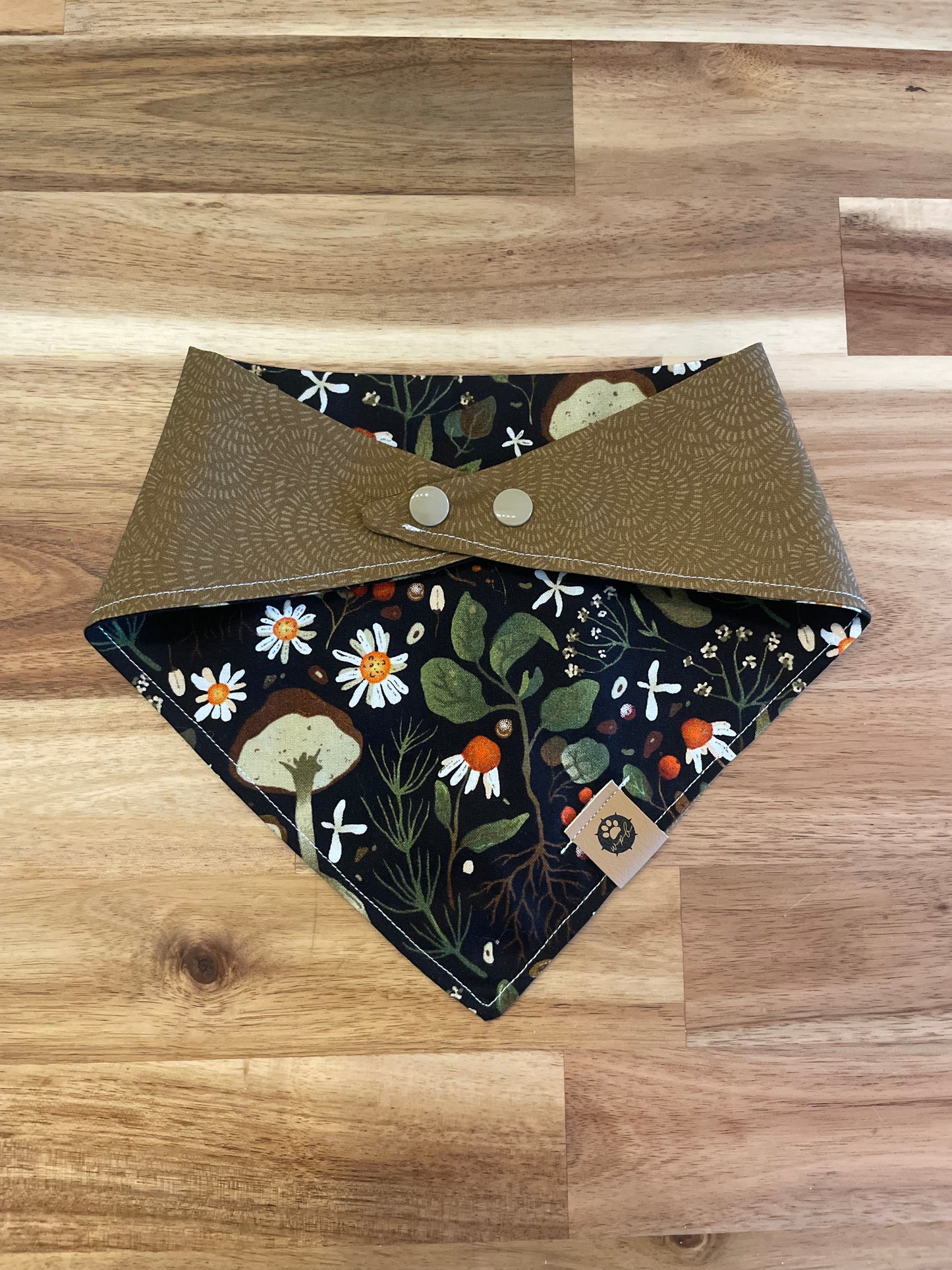 Mushroom Floral Reversible Bandana