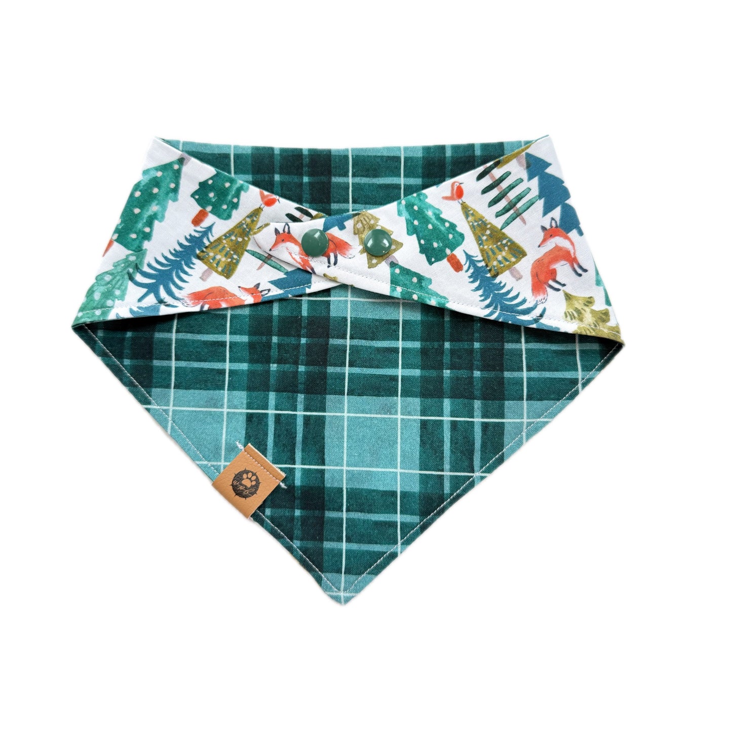 Foxy Christmas Reversible Bandana