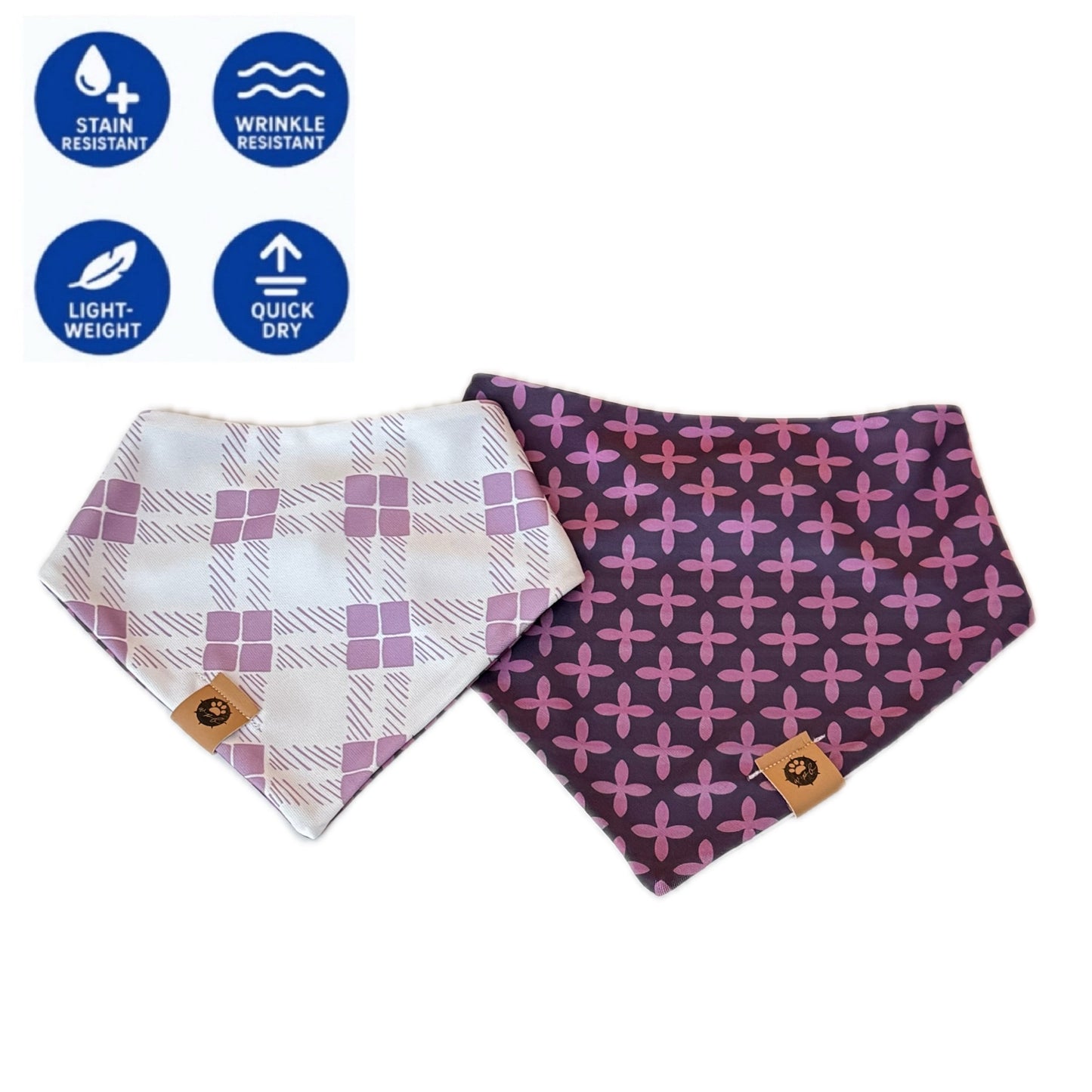 Purple Reversible Wander Proof Bandana