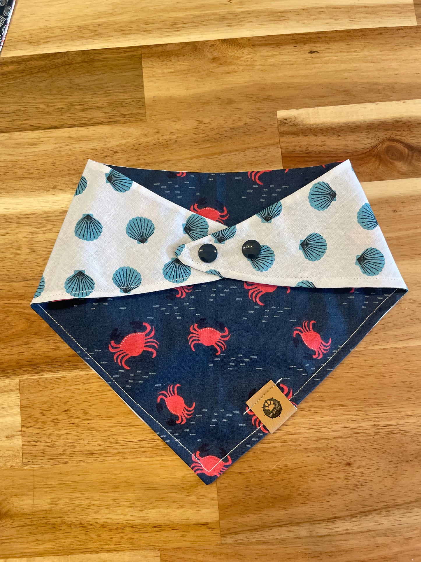 Crabs and Shells Reversible Bandana