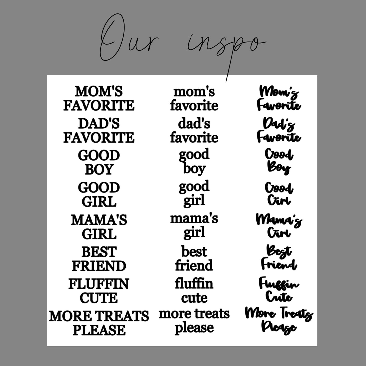 Custom Vinyl Phrase Add On