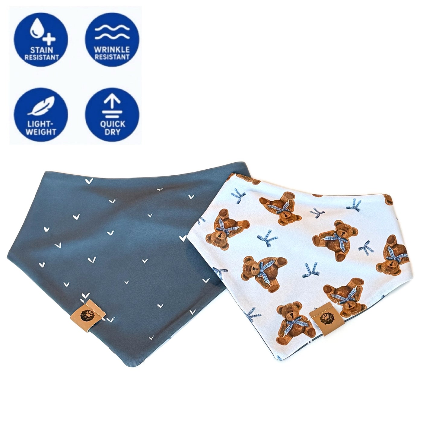 Blue Teddy Wander Proof Bandana