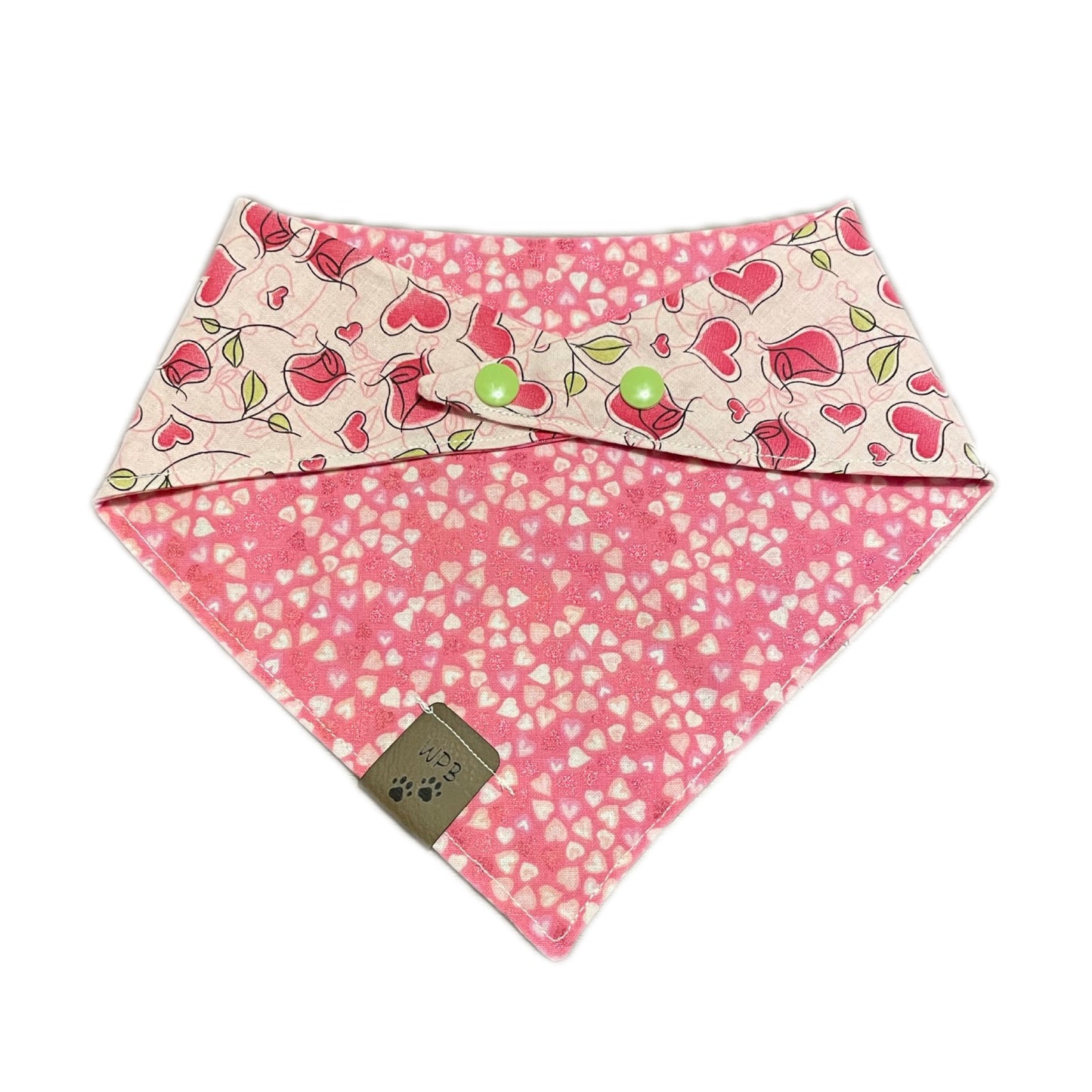 Romance Reversible Snap On Pet Bandana