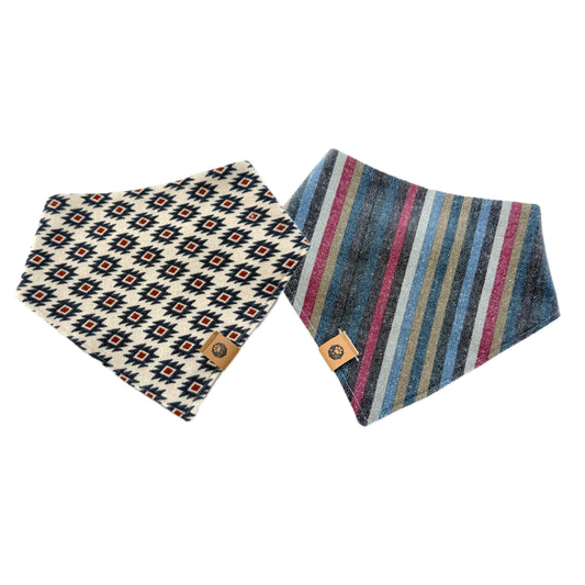 Aztec Flannel Reversible Bandana
