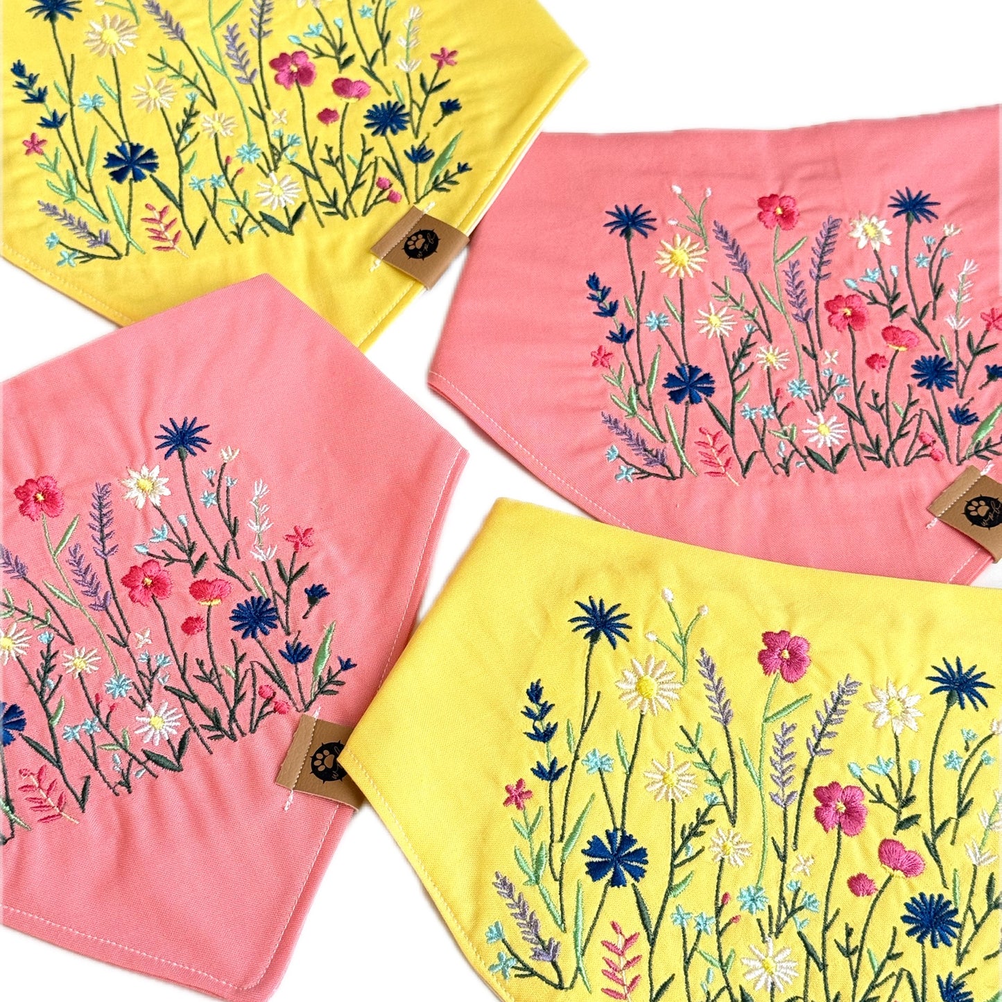 Wildflower Custom Embroidered Bandana (read description)
