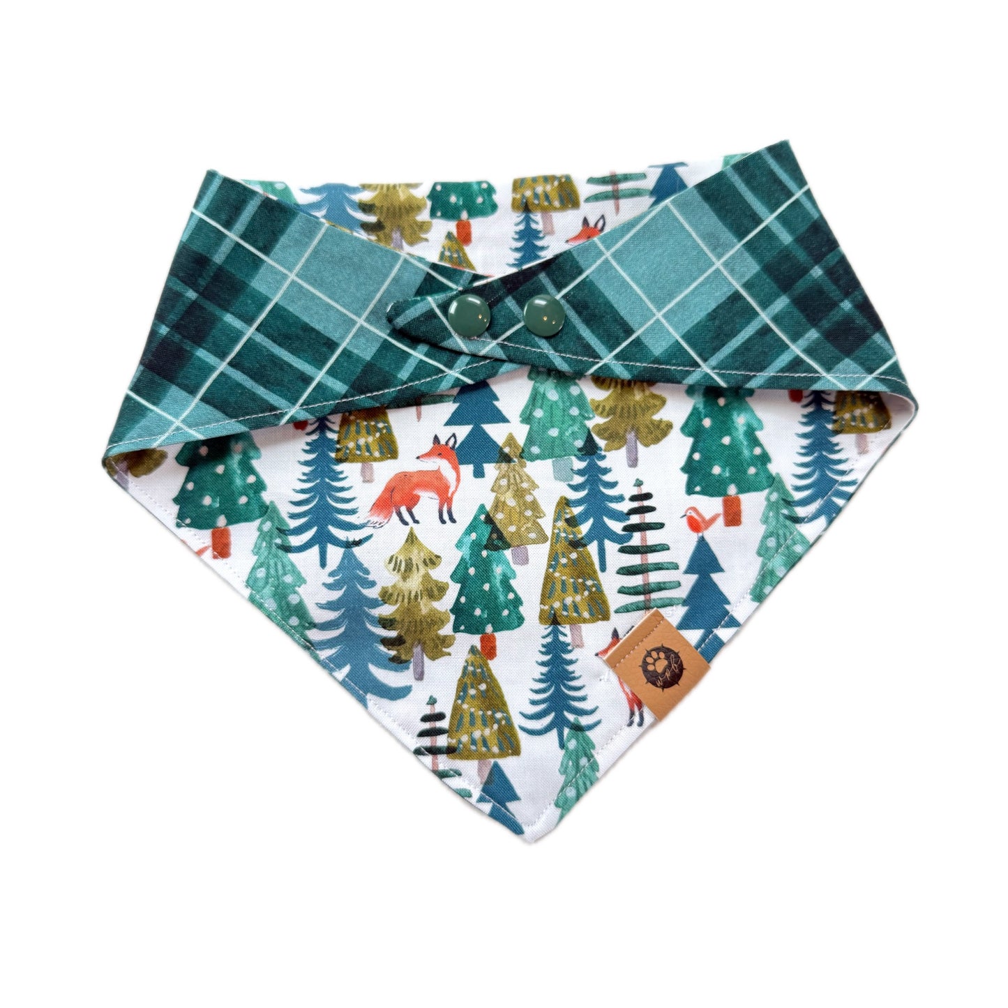 Foxy Christmas Reversible Bandana