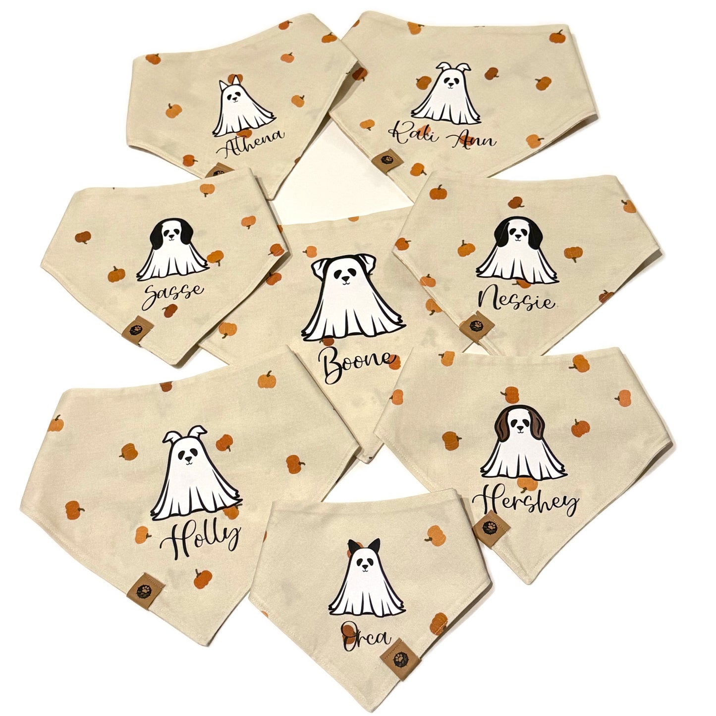 Ghost Pup Reversible Custom Bandana
