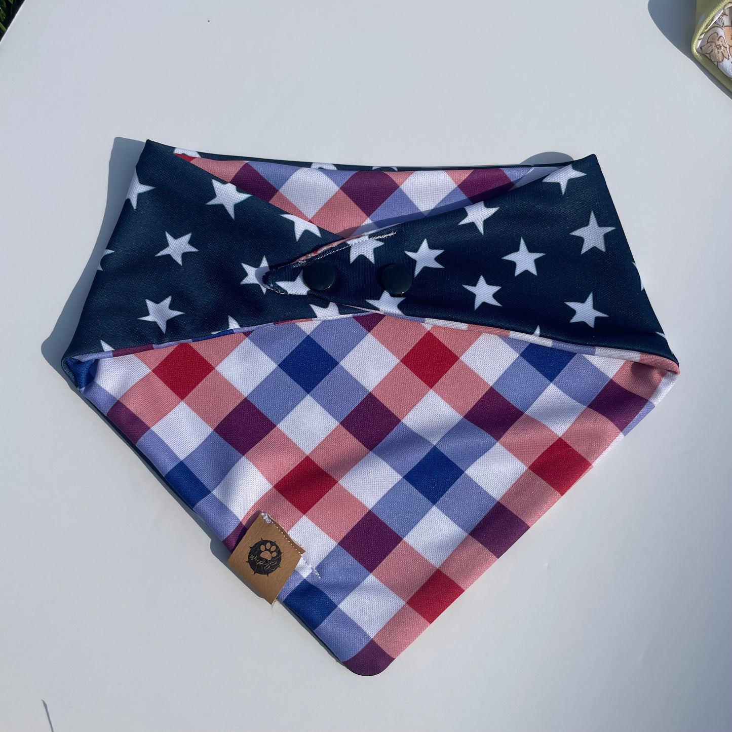 Patriotic Plaid Reversible Adventure Bandana