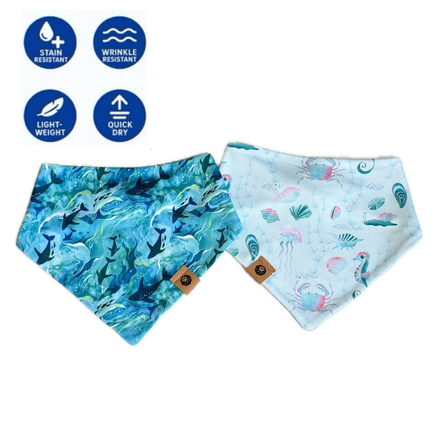 Tidepool Treasures Reversible Wander Proof Bandana