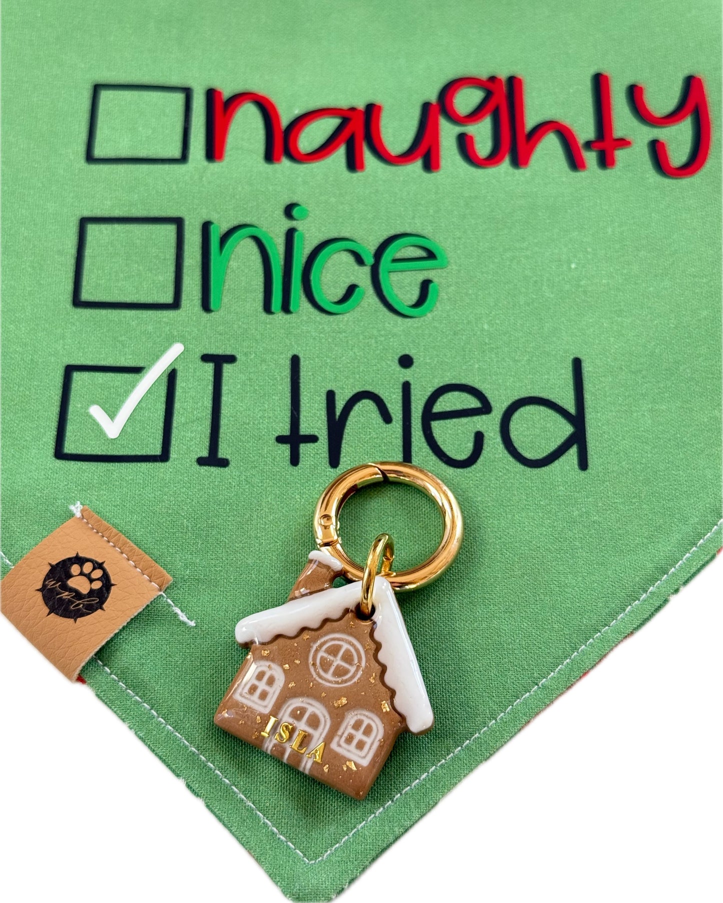 Naughty Or Nice Reversible Custom Bandana