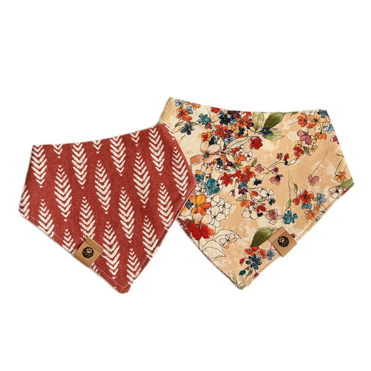 Vintage Floral Reversible Bandana