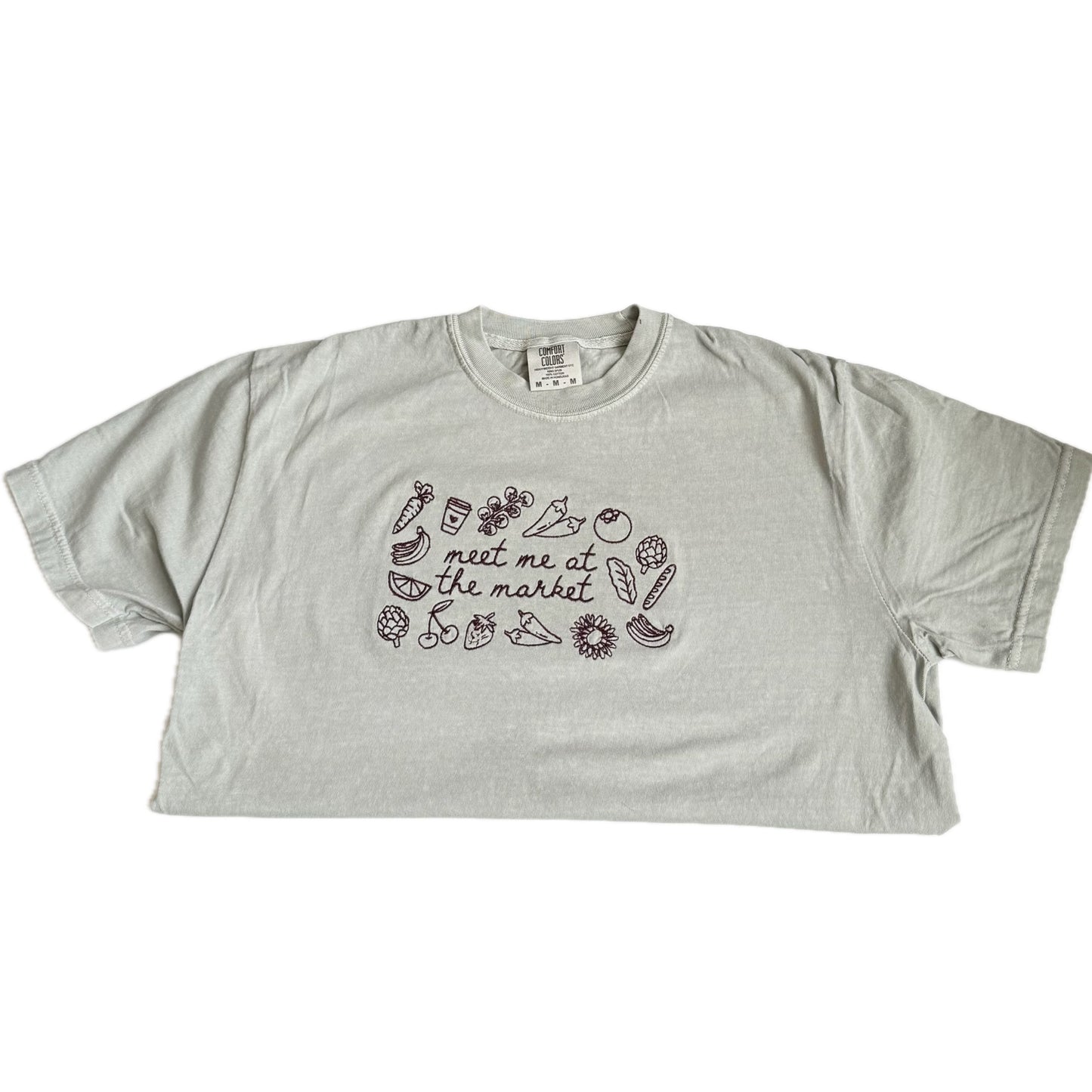 Meet Me At The Market Embroidered T-Shirt