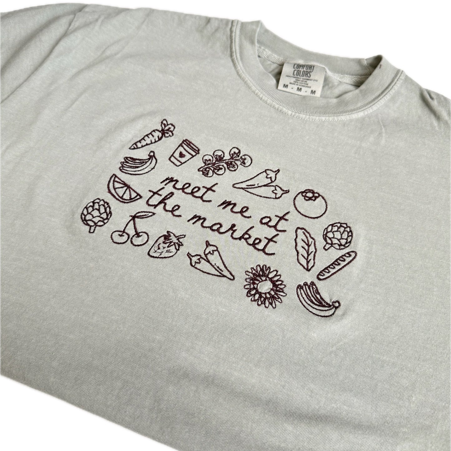 Meet Me At The Market Embroidered T-Shirt