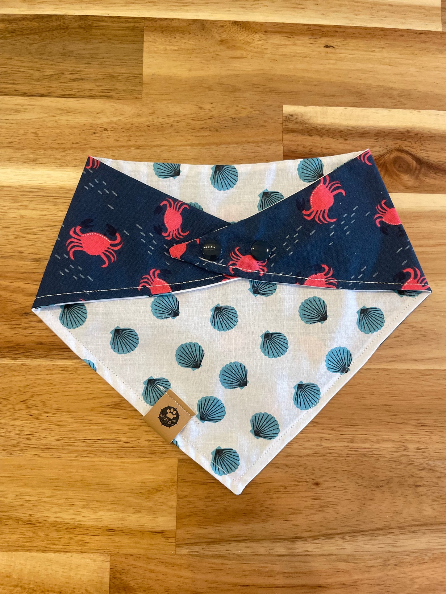Crabs and Shells Reversible Bandana