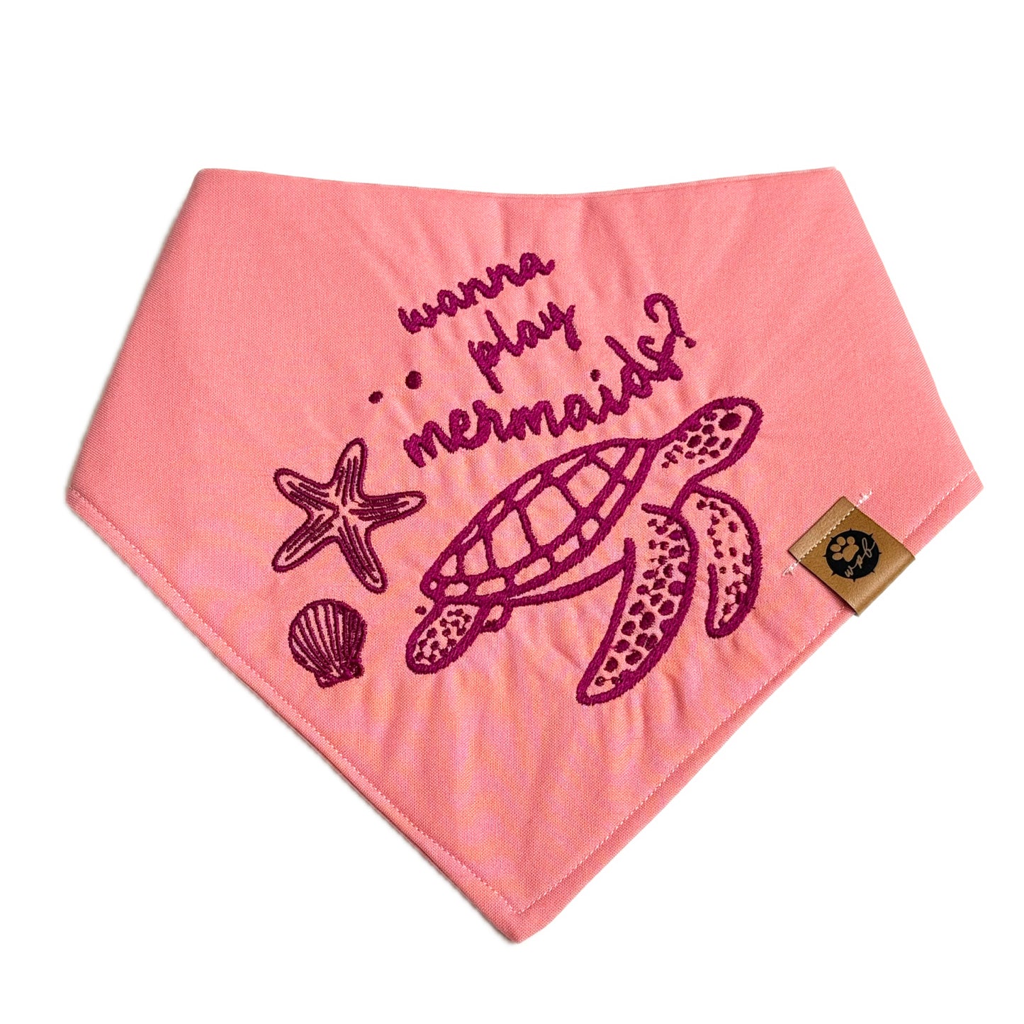 Wanna play mermaids? Custom Embroidered Bandana (read description)
