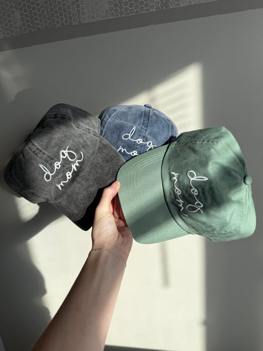 Dog Mom Embroidered Baseball Caps