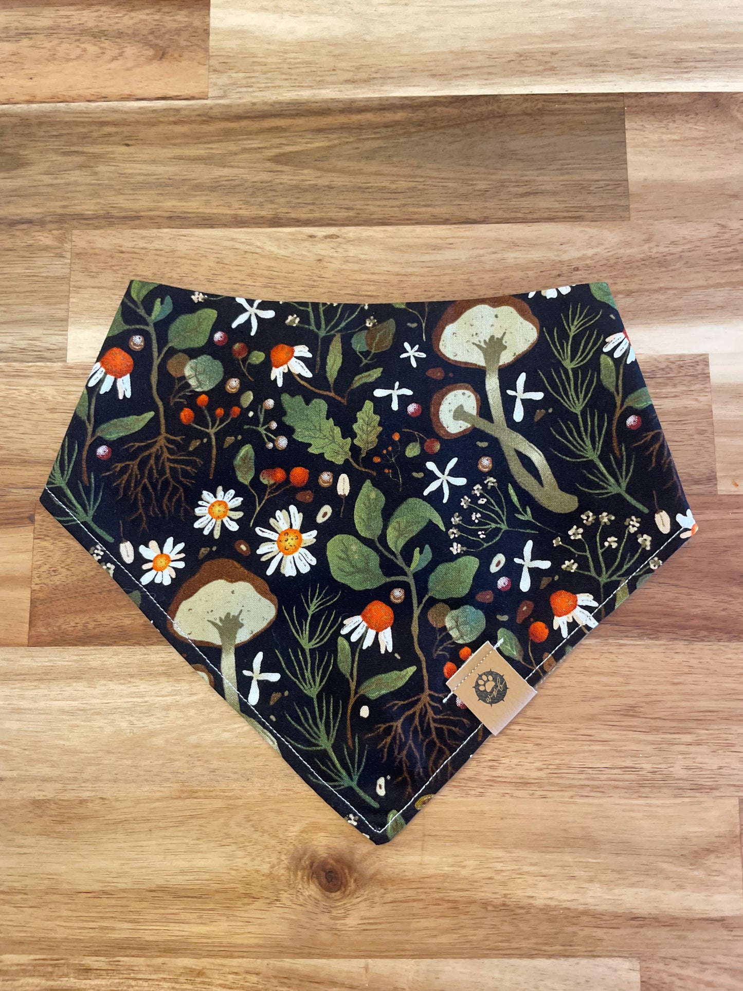 Mushroom Floral Reversible Bandana