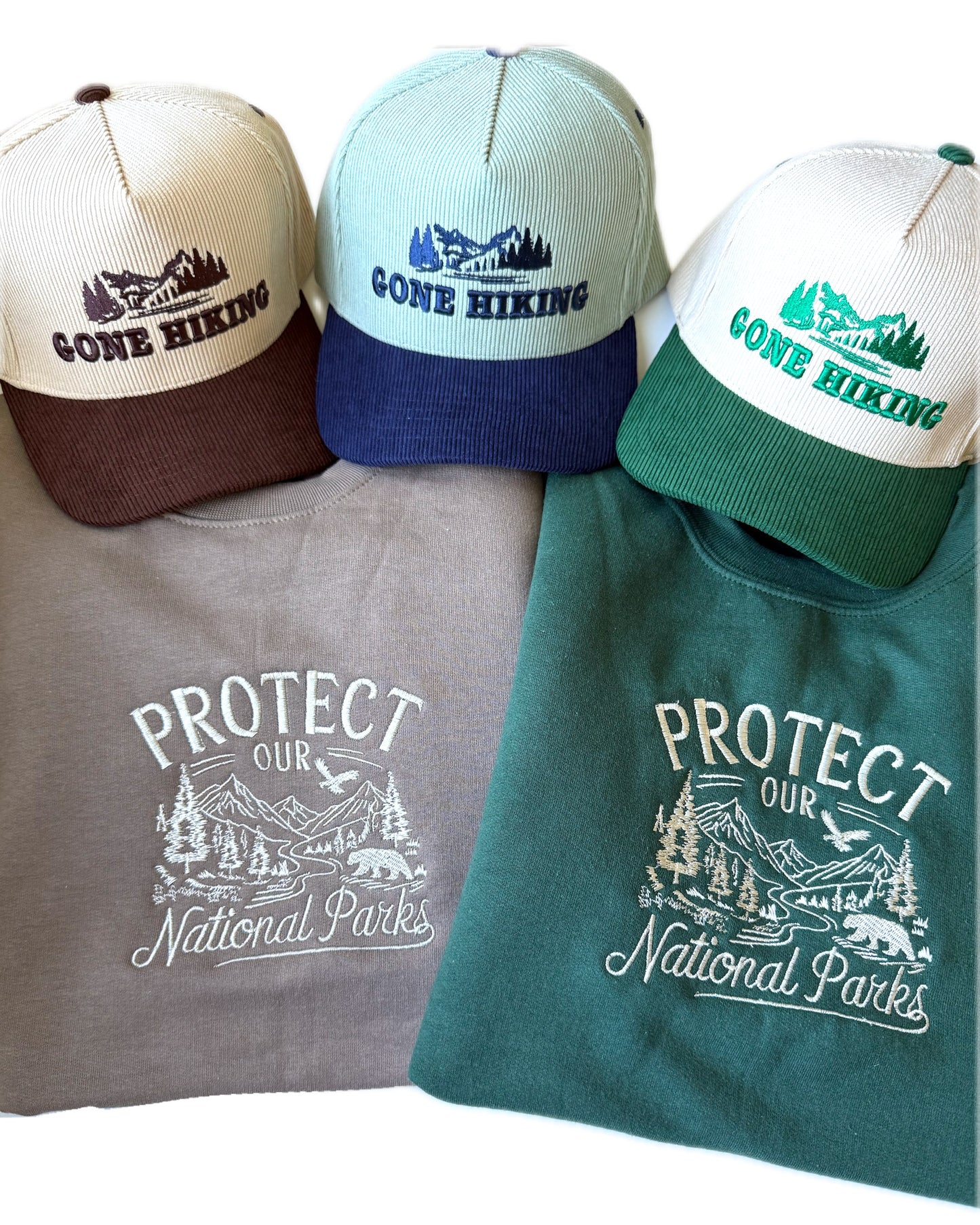 Gone Hiking Corduroy Baseball Cap