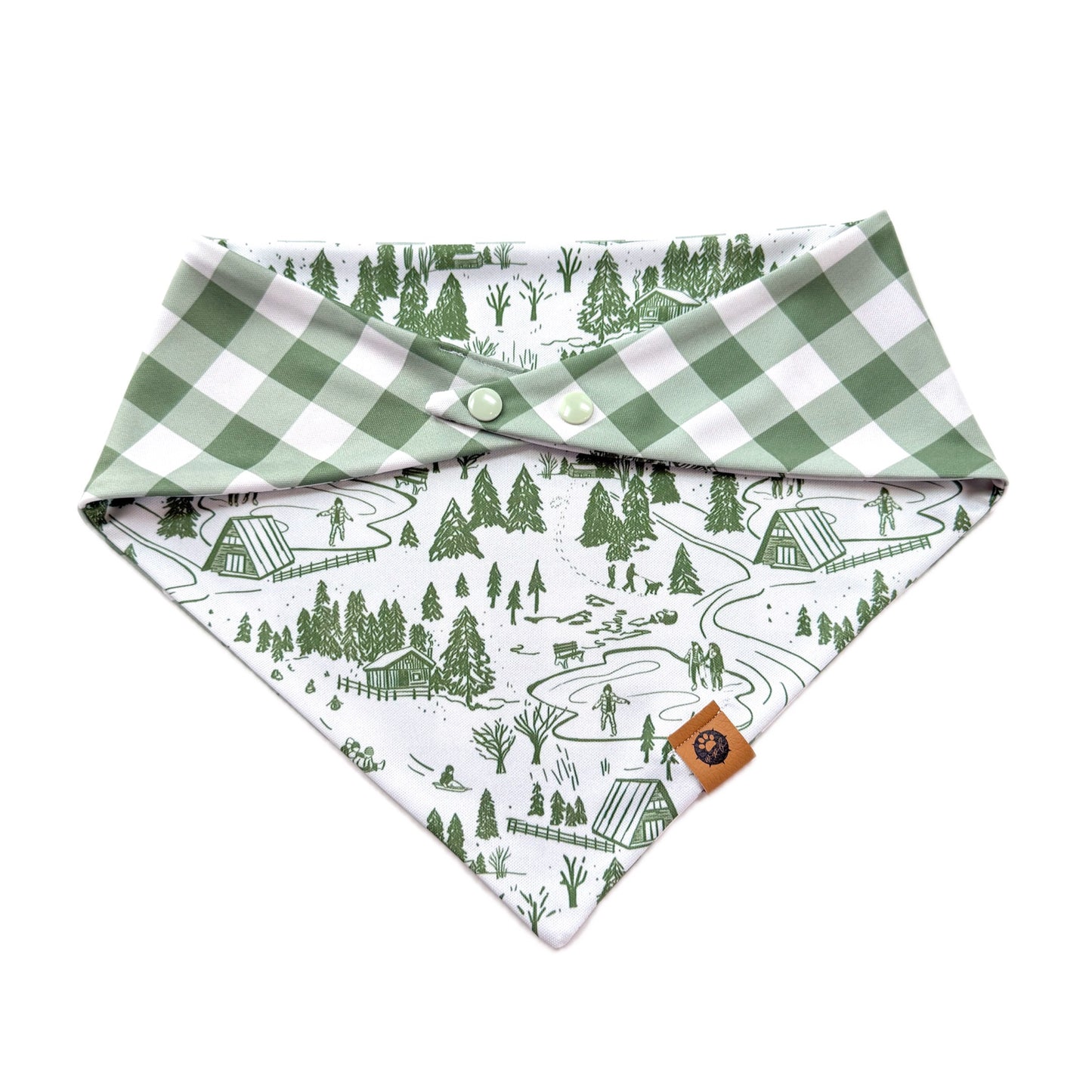 Green Winterscape Reversible Adventure Proof Style Bandana