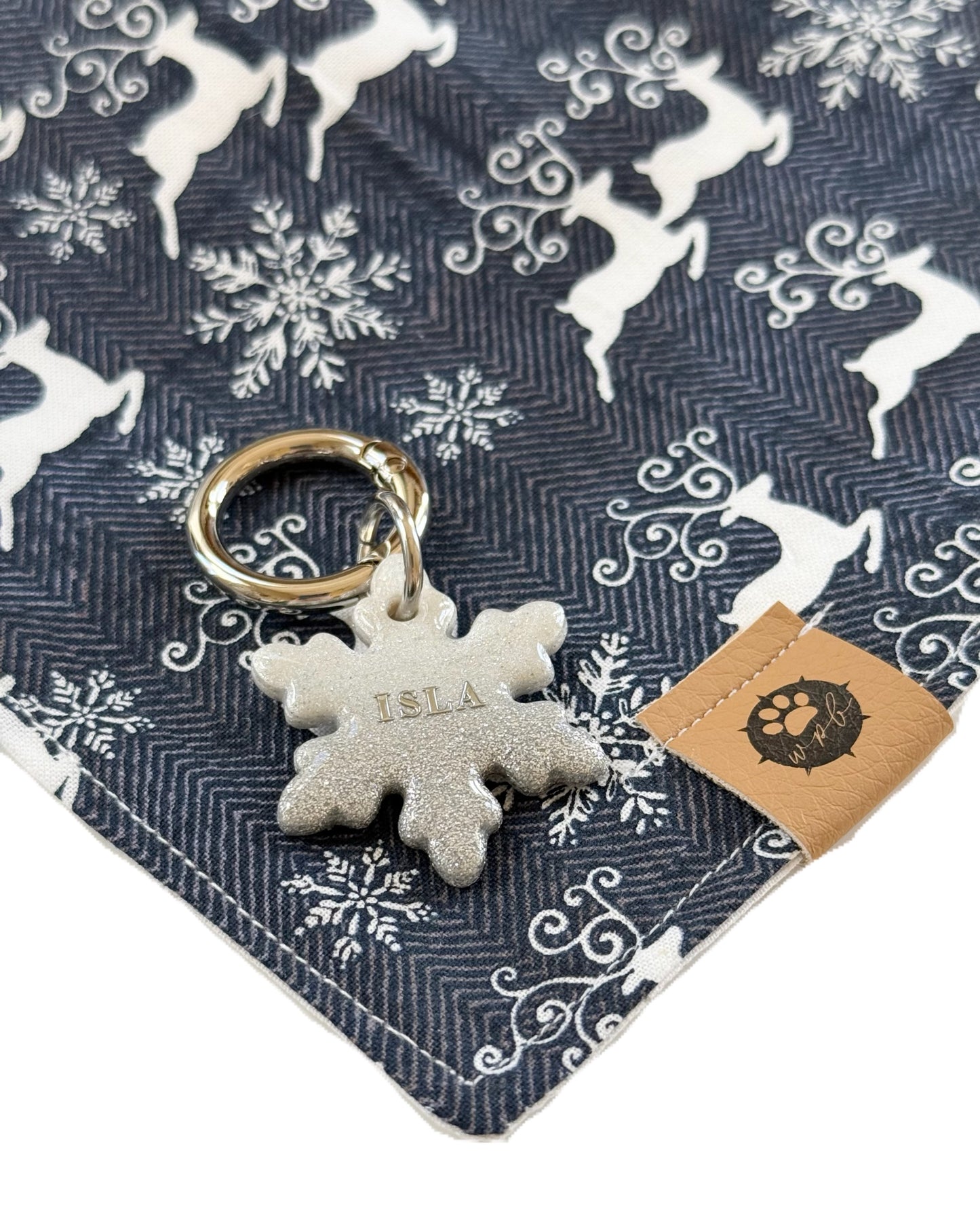 Snowy Reindeer Reversible Bandana