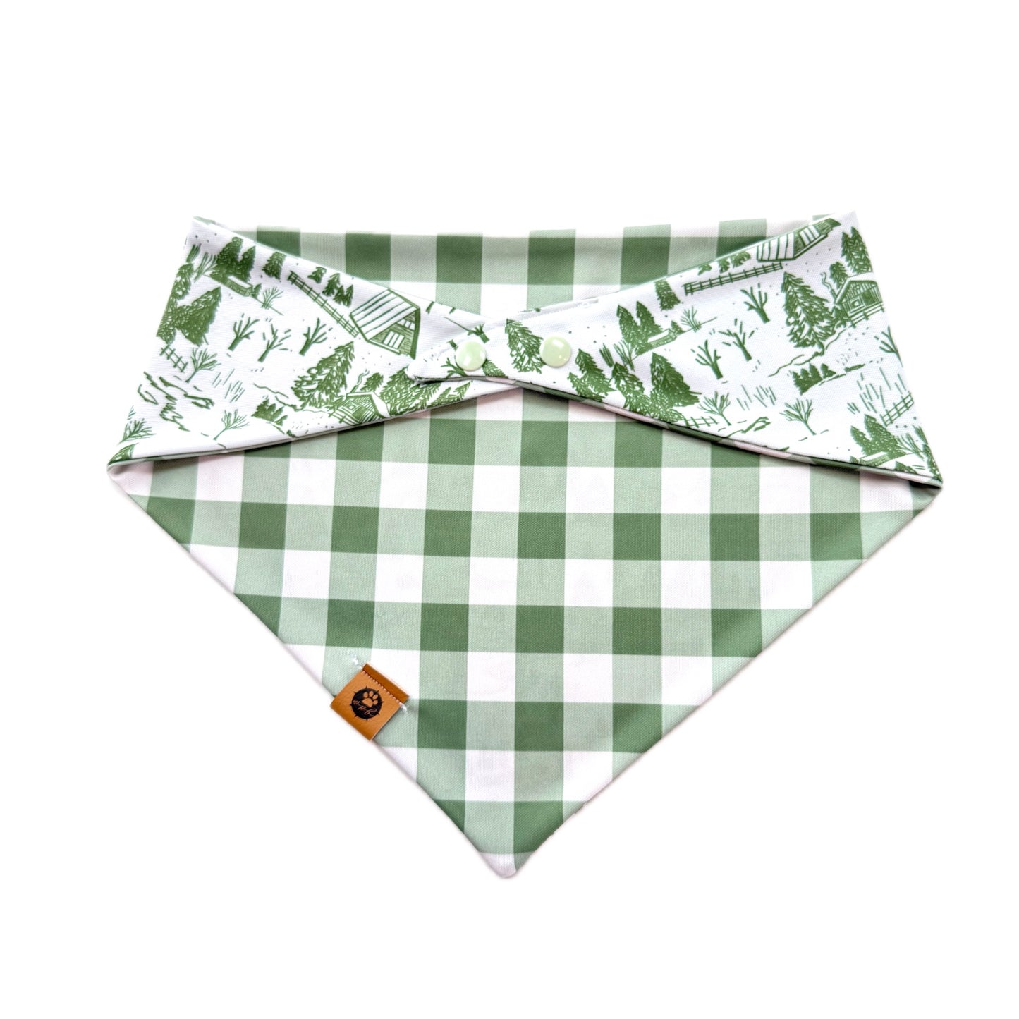 Green Winterscape Reversible Adventure Proof Style Bandana