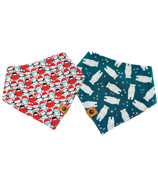 Penguin and Polar Bear Reversible Bandana