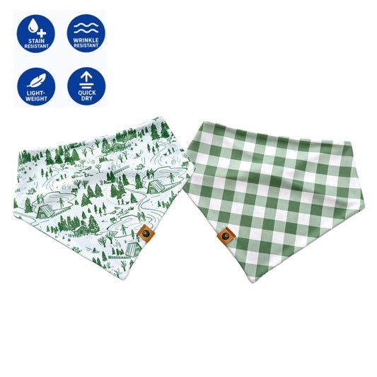 Green Winterscape Reversible Adventure Proof Style Bandana