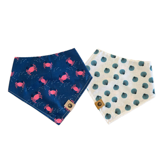 Crabs and Shells Reversible Bandana