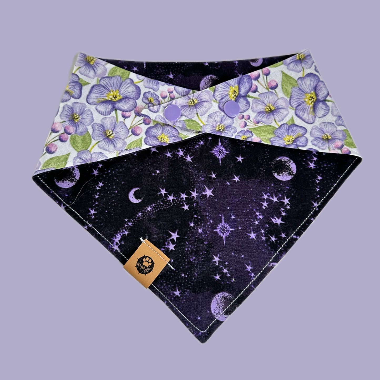 Midnight Floral Reversible Bandana