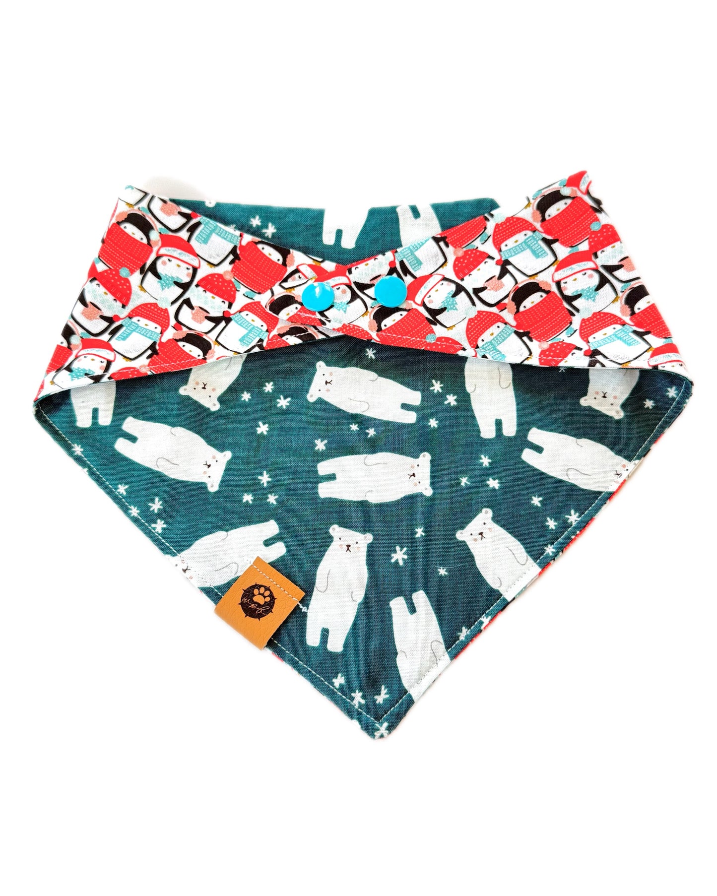 Penguin and Polar Bear Reversible Bandana