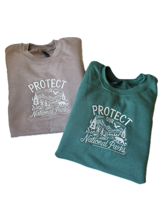 Protect Our Parks Embroidered T-Shirt or Crewneck