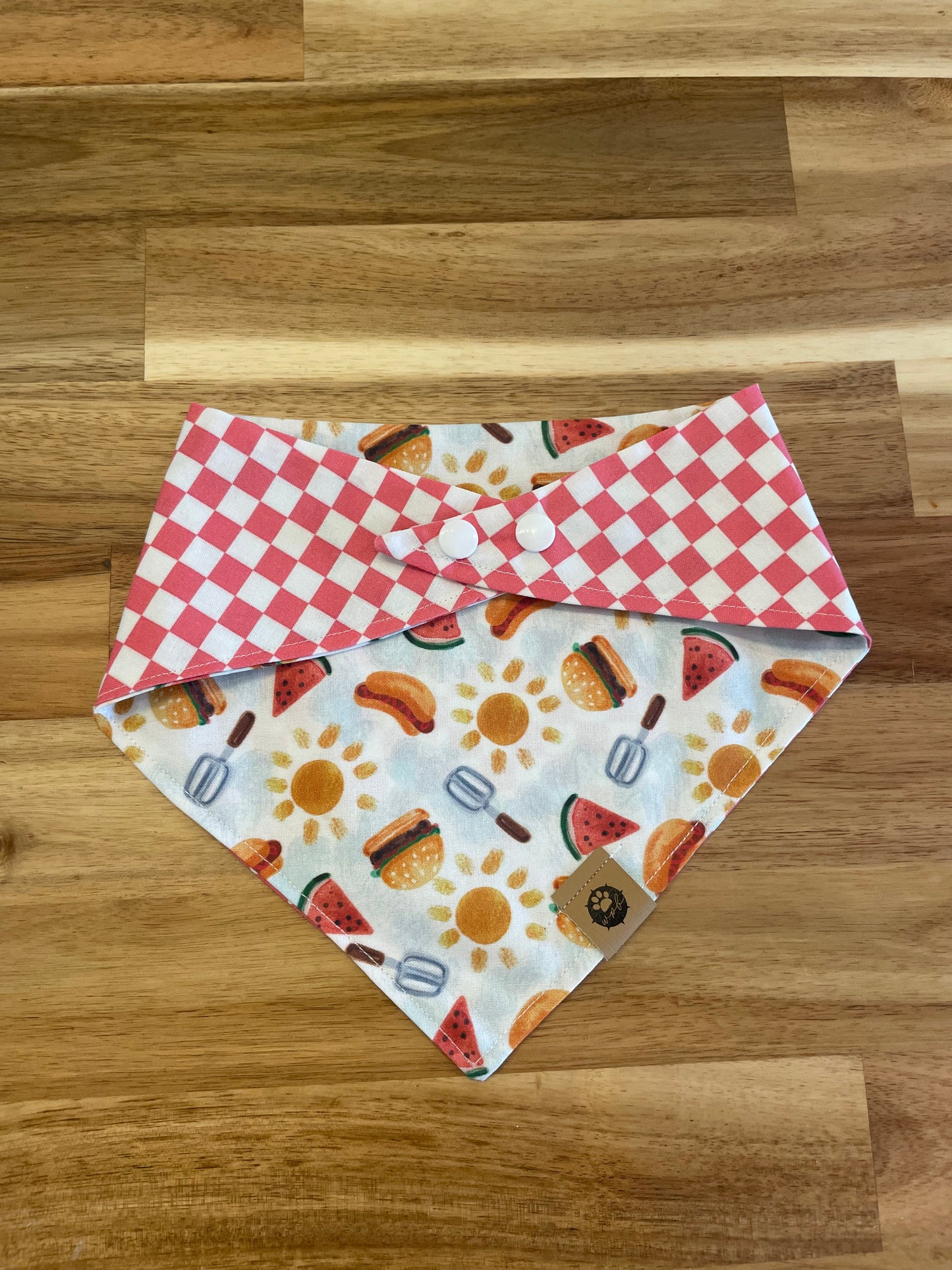 Hot Dog Summer Reversible Bandana