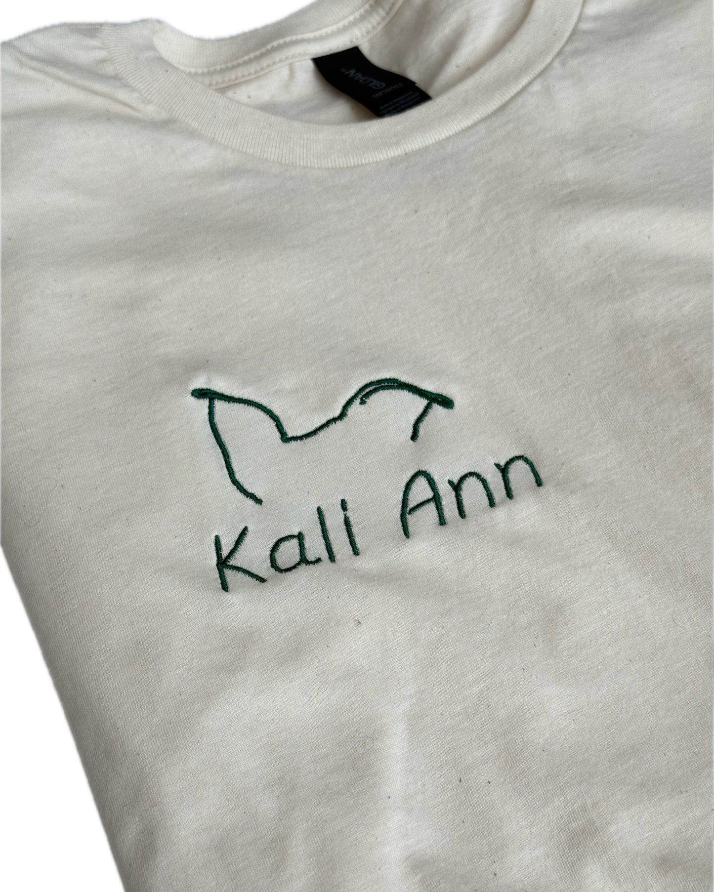 Dog Ears Custom Embroidered Crewneck or T-Shirt