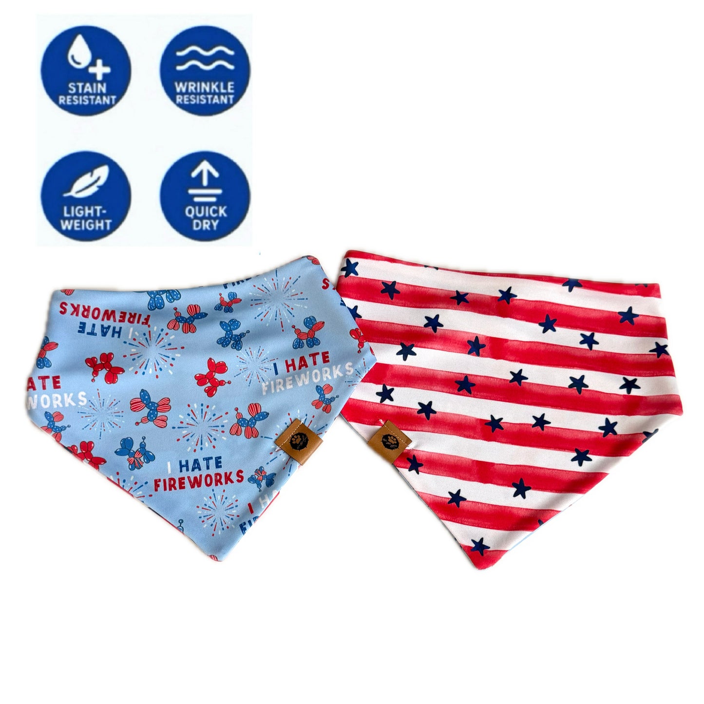 I Hate Fireworks Wander Proof Bandana