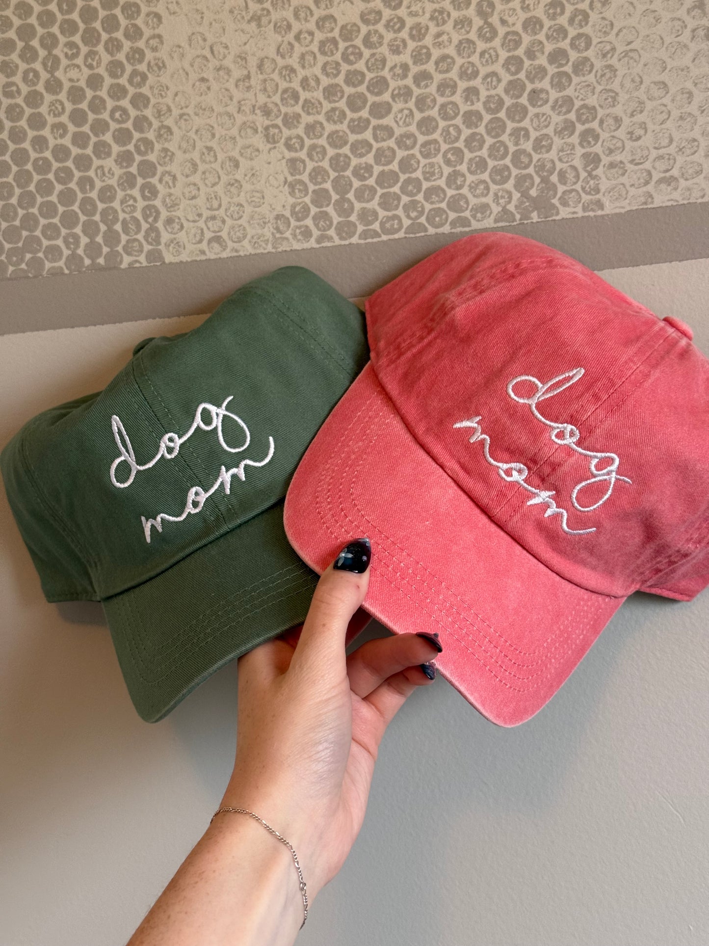 Dog Mom Embroidered Baseball Caps