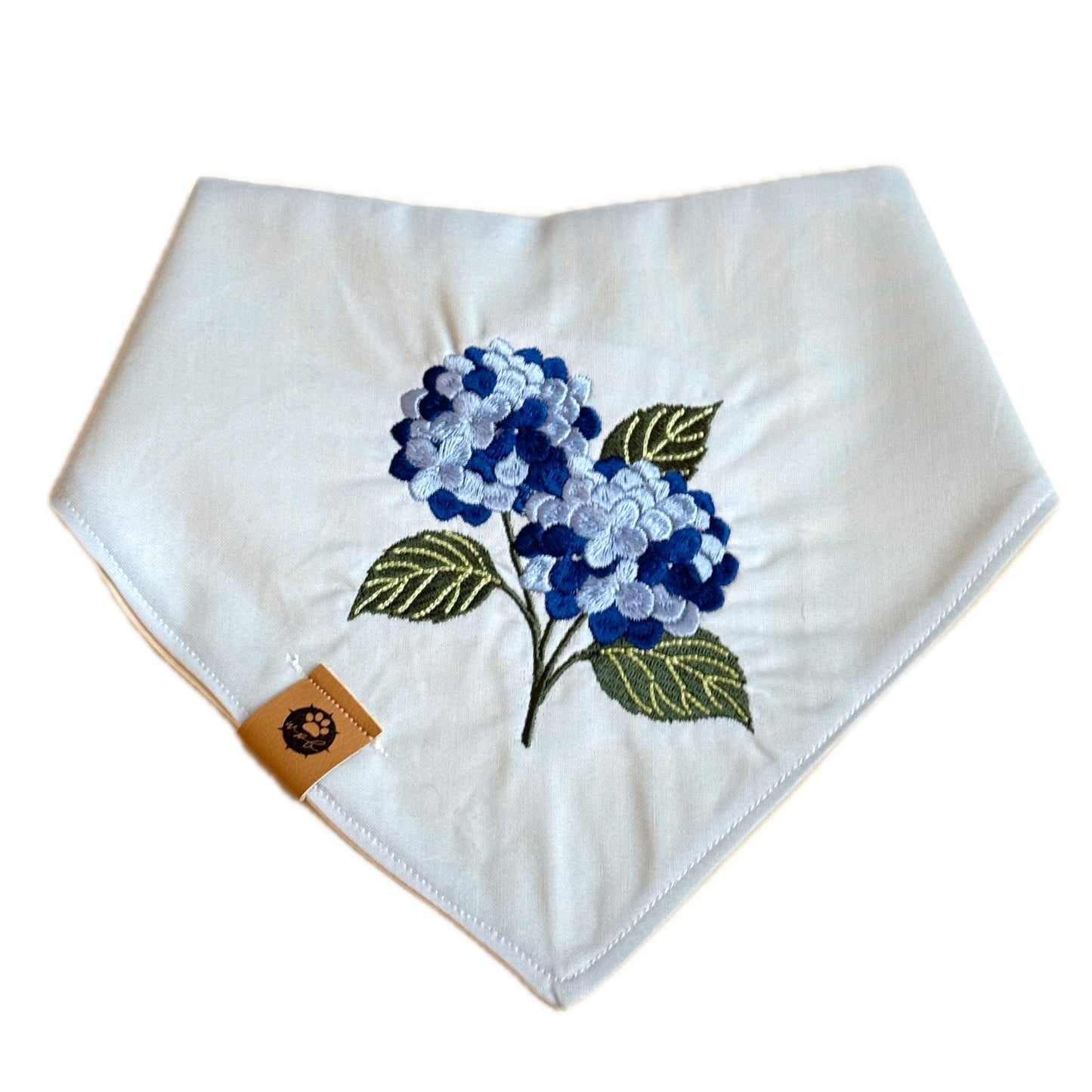 Hydrangeas Custom Embroidered Bandana (read description)