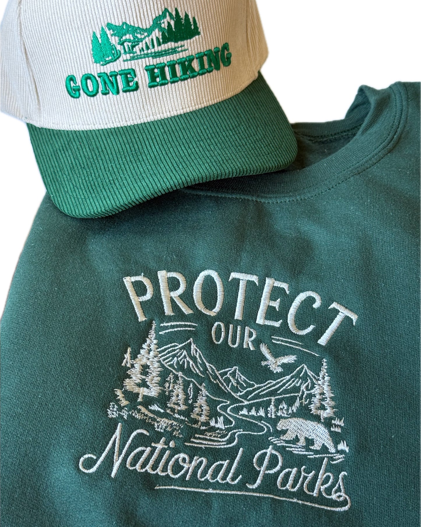 Gone Hiking Corduroy Baseball Cap