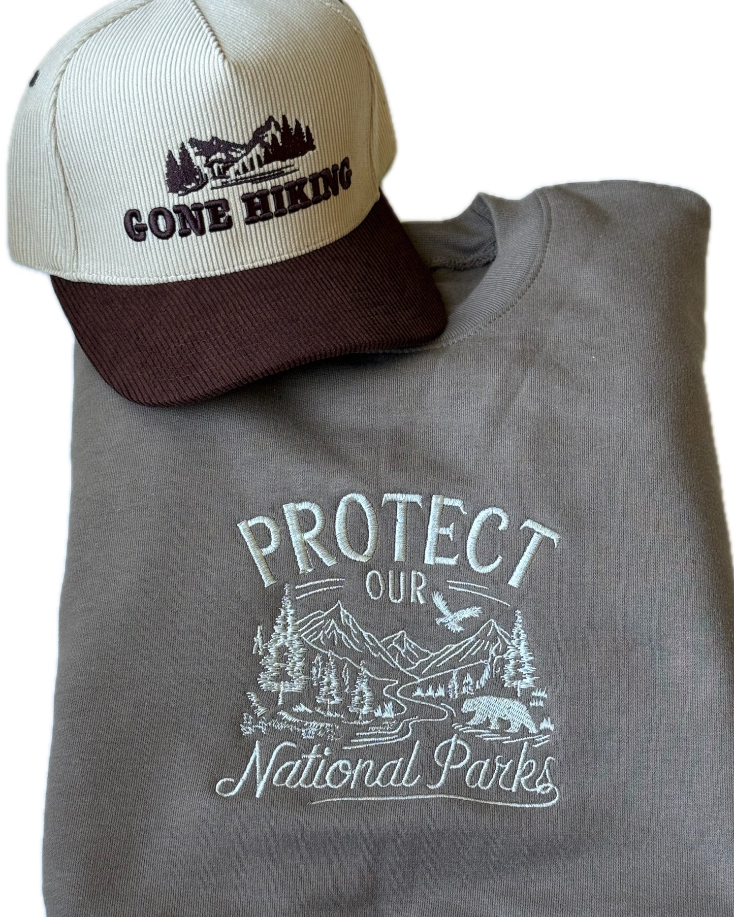 Gone Hiking Corduroy Baseball Cap