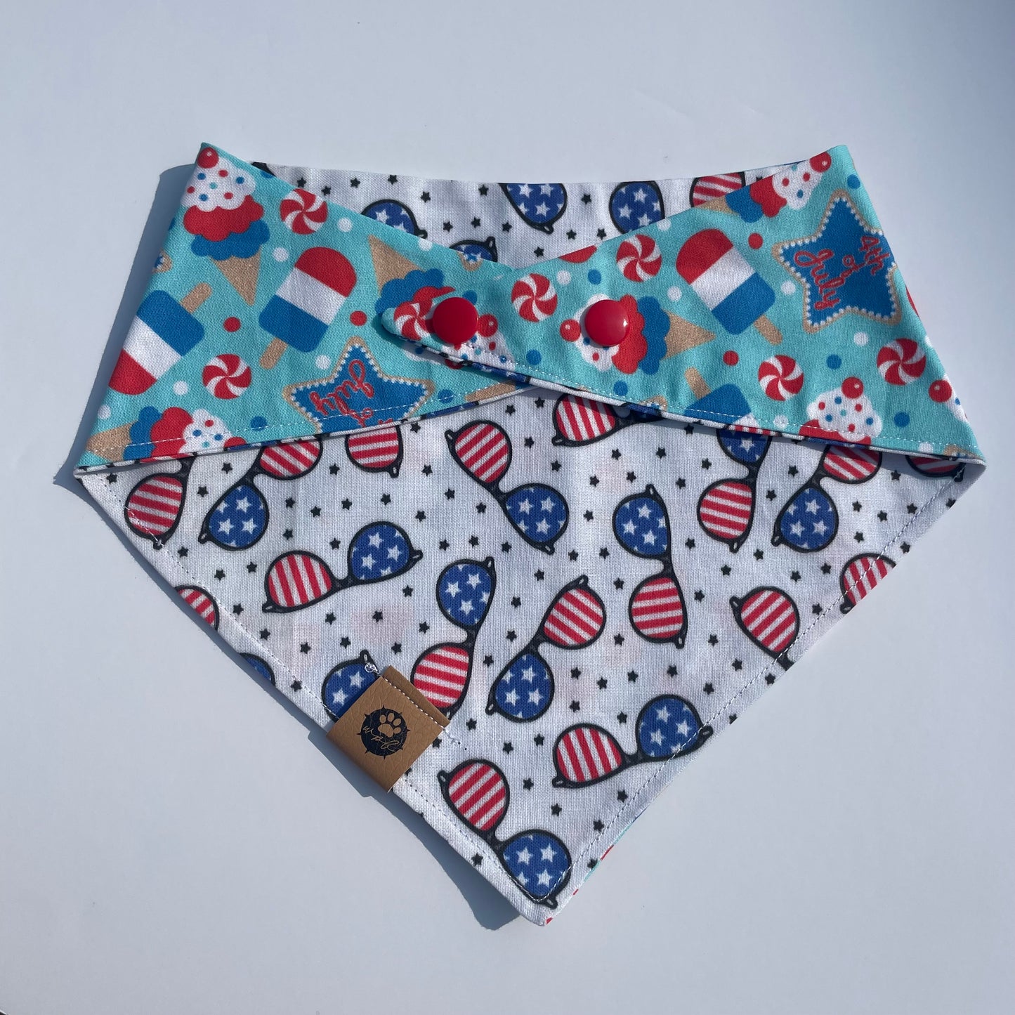 Party in the USA Reversible Snap On Pet Bandana