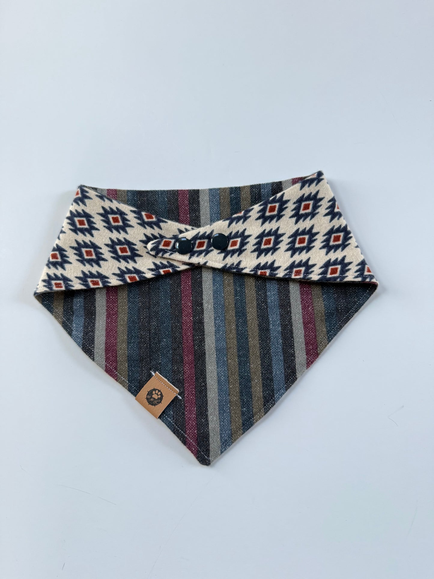 Aztec Flannel Reversible Bandana