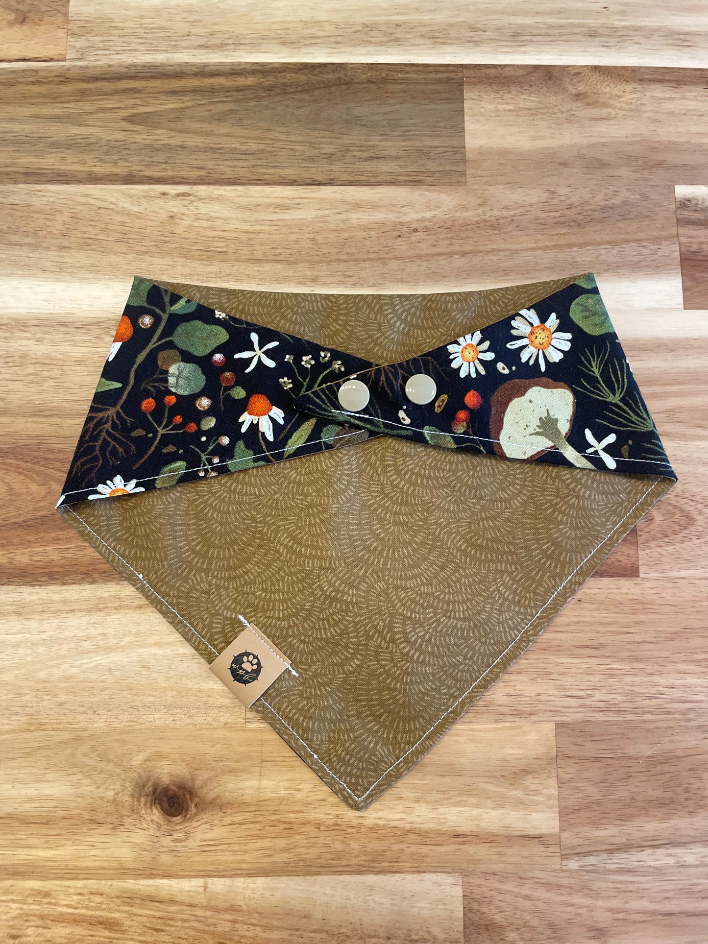 Mushroom Floral Reversible Bandana