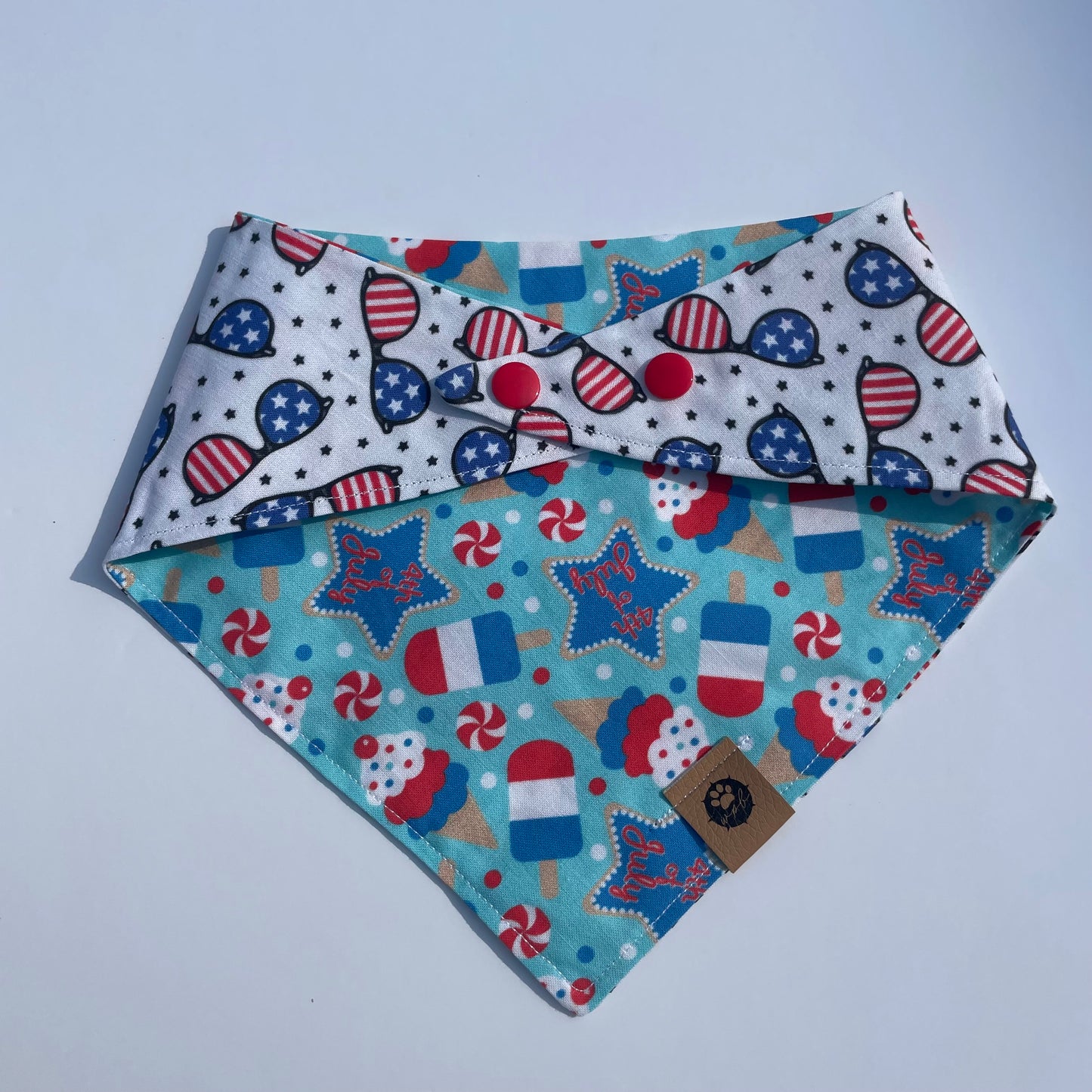 Party in the USA Reversible Snap On Pet Bandana