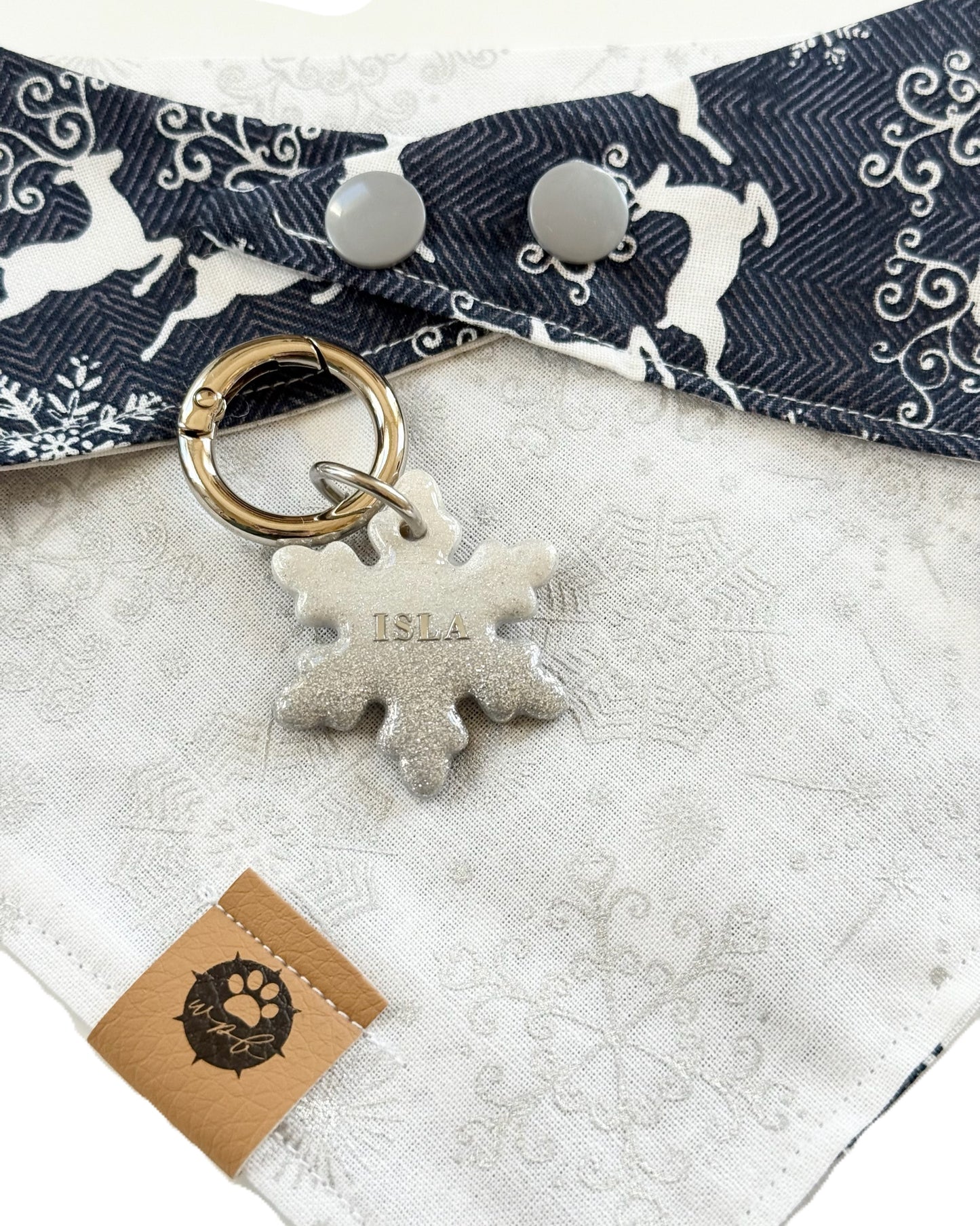 Snowy Reindeer Reversible Bandana