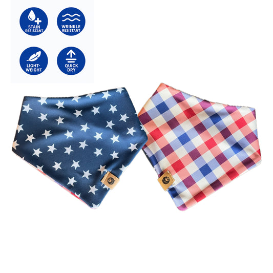 Patriotic Plaid Reversible Adventure Bandana
