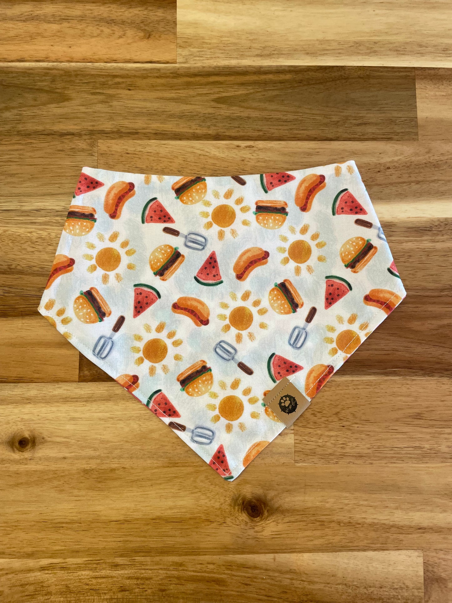 Hot Dog Summer Reversible Bandana