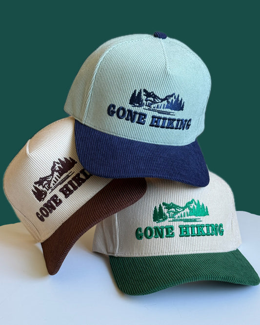 Gone Hiking Corduroy Baseball Cap