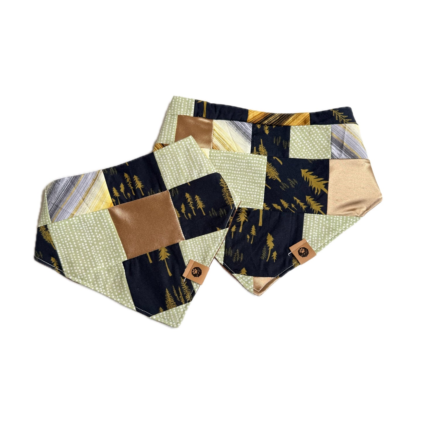 EXCLUSIVE Forest Themed Patchwork Reversible Bandana