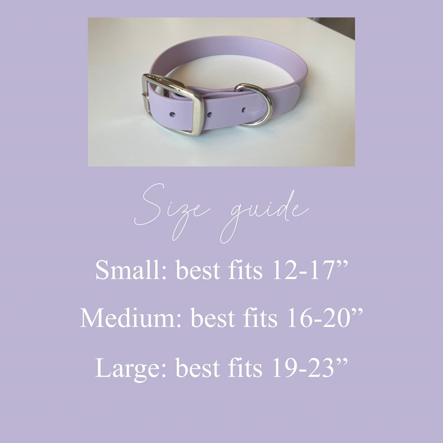 Lavender Biothane Dog Collar