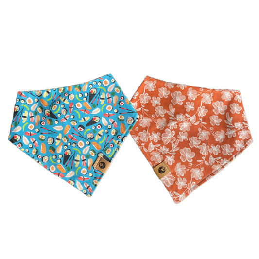 Sakura Reversible Snap On Pet Bandana